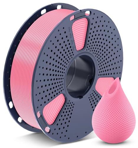 SUNLU PETG-filament 1,75 mm, mindre töjning, god vidhäftning mellan skikten, hög seghet Filament för 3D-skrivare 1,75 ± 0,02 mm, 1 kg-spole (2,2 lb), rosa PETG