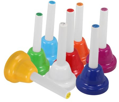 BESPORTBLE 8stücke Teiliges Set Handklingeln Mit Noten Musikinstrumente Für Vorschulkinder Schlaginstrument Für Kleinkinder Pädagogisches Spielzeug Für Familienaktivität Schule Und
