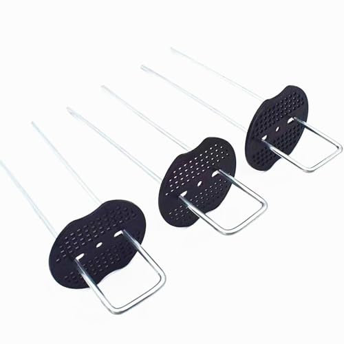 Grapas para Césped Artificial, 56 Unidades con Arandelas, 20cm x 4cm, Clavijas de Jardín en Forma de U. (56)