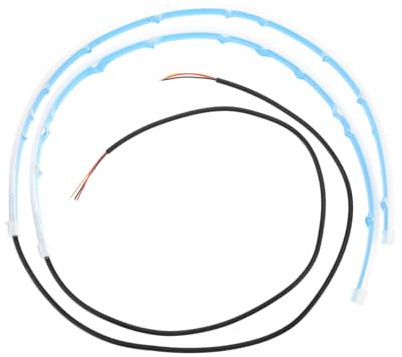 ZUNOXAZ Barra Led Flexible 2 Piezas 60 Cm 12v Para Coche, Luz De Circulación Diurna Blanca y Luz Amarilla De Intermitente, Uso Vehicular Todo Clima