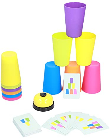 Fdit Jeu D'empilage de Gobelets en Plastique avec Différents Niveaux de difficulté, pour Développer Les Capacités de Raisonnement Logique des Enfants (#12)