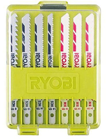RYOBI Stichsägeblattset RAK10JSB (10-teilig, passend für alle Stichsägen des Ryobi Sortiments, für T-Aufnahme)