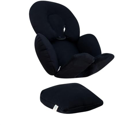 JYOKO Kids Réducteur Universel pour Siège Auto, Nacelle et Porte-bébé | Coussin Réducteur Doux en Coton Bio Respirant | Compatible avec Le Groupe 0 | Fabriqué à Barcelone (Black Series, 3 Pièces)