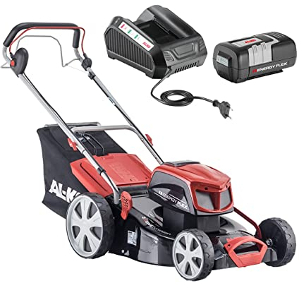 AL-KO Akku-Rasenmäher 46.9 Li SP Energy Flex (Li-Ion Akku 40 V/4 Ah, 46 cm, Radantrieb, Stahlblechgehäuse, inkl. Akku und Ladegerät, zentrale Schnitthöhenverstellung, für Rasenfläche bis 400 m²)