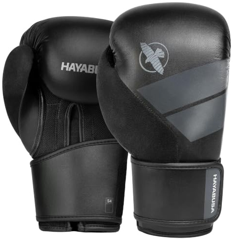 Hayabusa S4 Boxing Gloves - Sparring & Muay Thai - Black, 16oz