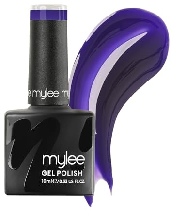 Mylee Gel Nail Polish 10ml [Amethyst] UV/LED Soak-Off Nail Art Manicure Pedicure for Professional, Salon & Home Use [Neons Range] - Long Lasting & Easy to Apply