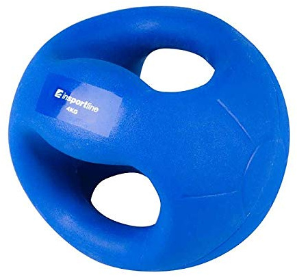 inSPORTline Medicinball mit Griffen, 4 kg