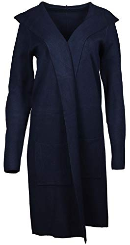 Zwillingsherz Strickjacke Cardigan für Damen Frauen - Hochwertiger Mantel Überwurf warm weich und kuschelig mit Kapuze - Perfekt für Frühjahr Herbst Winter - Cape Umhang mit weichem Strick