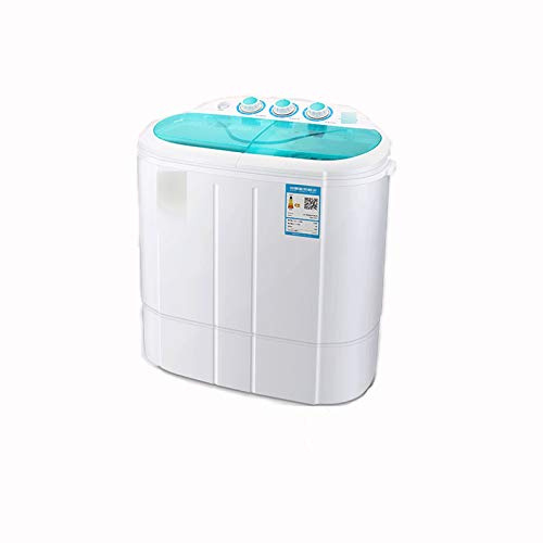Mini Washing Machine Portable Compact Mini Twin Tub Washing Machine w/Wash and Spin Cycle, Built-in Gravity Drain Capacity For Camping, Apartments, Dorms, College Rooms, RV’s, Delicates and more Porta