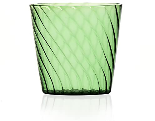 Ichendorf Milano Bicchiere Verde | Collezione Canal Grande | 37 cl | Vetro Borosilicato | Fatto a Mano