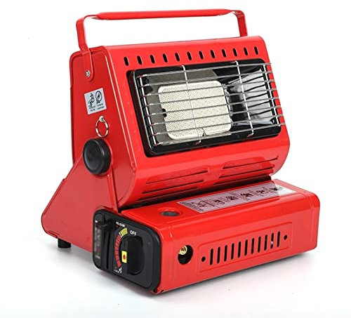 QIULAO 1PC Compact Gas Heating Portable Mobile Caravan Outdoor Warming Lamp Butane For Fishing Camping Hicking Patio Inside (Color : Red)