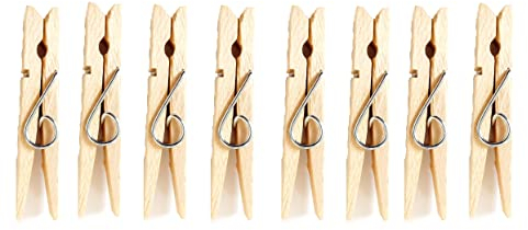 Jumbo Wooden Clothes Pegs 8.2cm Bamboo Stick Masters Strong Birch Wood Clothes Pegs Wood Perfect Clothes Pegs for Craft and Laundry Pack of 24