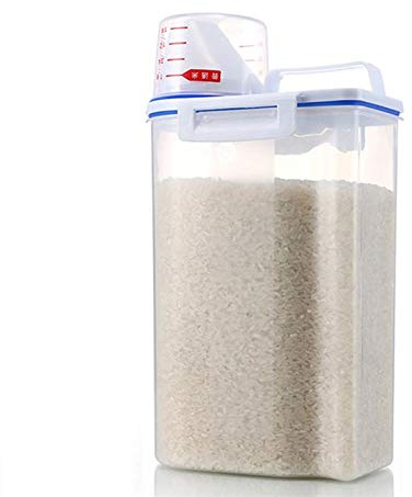 Récipients À Riz Récipients À Céréales Portables Avec Bec Verseur Et Verre Doseur Conservation Hermétiques En Plastique Pour Farine Céréales Riz Conservation