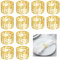 UptVin 12 Piezas Anillos para Servilletas, Aro de Servilleta Hebilla Servilleteros Anillos Diseño Hueco para Boda Fiesta Cumpleaños Aniversario Cena Decoración de Mesa (Forma de la Espalda)