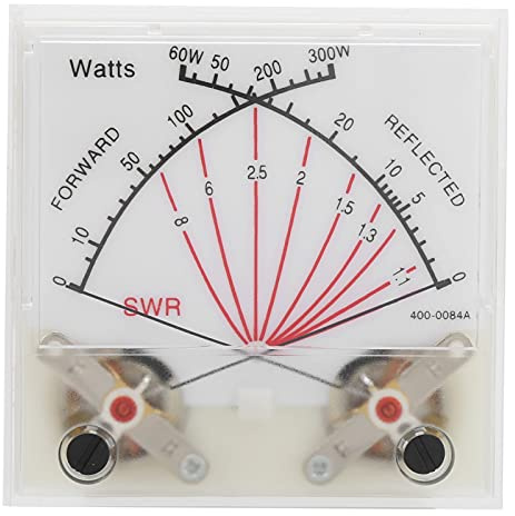SWR-Watt-Leistungsmesser, Doppel-SWR-Leistungsmesser, SWR-Wattmeter-Nadel, SWR-Wattmeter 60, 300 W, Doppelzeiger-Messgerät mit Hintergrundbeleuchtung