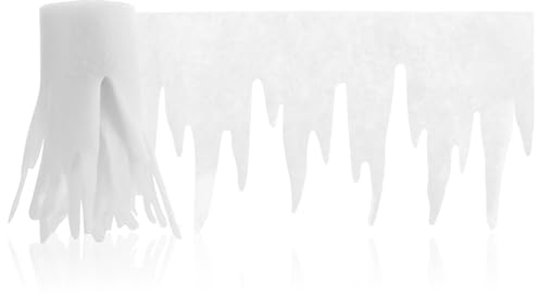 COM-FOUR® Guirnalda de carámbanos de 5 Metros como decoración navideña - Cuadros de Ventana de Navidad - Decoración de carámbanos de Invierno para Ventanas y Puertas (Cadena de carámbanos 500x30cm)