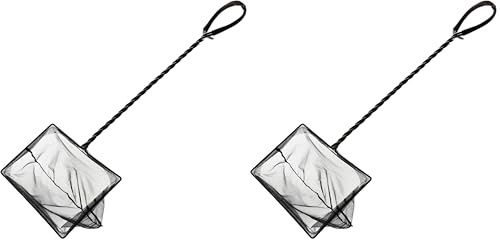 Epuisette pour Aquariophilie Noir 12 cm (Lot de 2) - Amtra - Filet - Pêche à la senne - Aquarium Fishing - Métal Noir