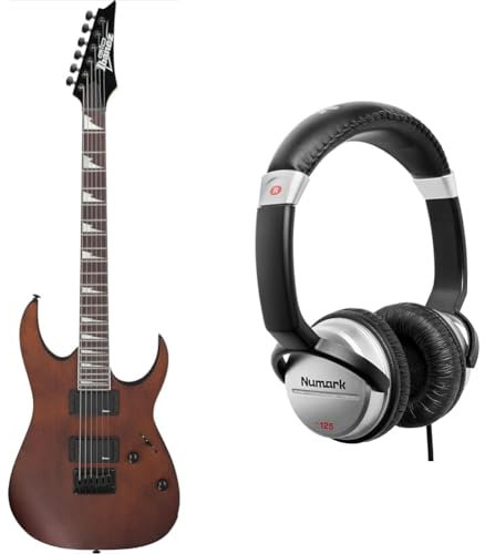 Ibanez GRG121DX GIO Range - Electric Guitar & Numark HF125 - Ultra-Portable Professional DJ Headphones with 6 ft Cable, 40 mm Drivers