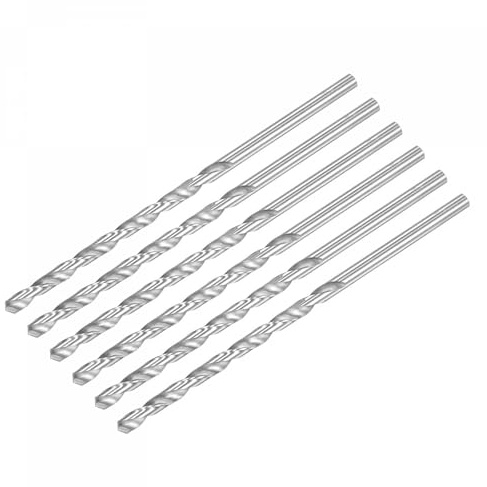 TA-VIGOR 6Pcs 6mm Extra Long Twist Drill Bits 160mm HSS Straight Shank | High Speed Steel Spiral Drill Bits for Wood, Metal, Aluminium and Plastic