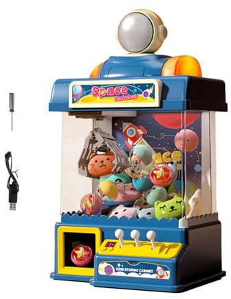 Perfeclan Krallenmaschine für Kinder, spannende Spielneuheit mit Licht und Geräuschen, Valentinstagsgeschenke für Kinder, Preisspender, Verkaufsspielzeug, Blau