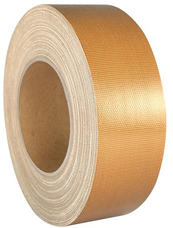 KS24 Products Gaffer Tape beige, 50 mm x 50 m | Premium Gewebeklebeband, stark klebend & wiederablösbar