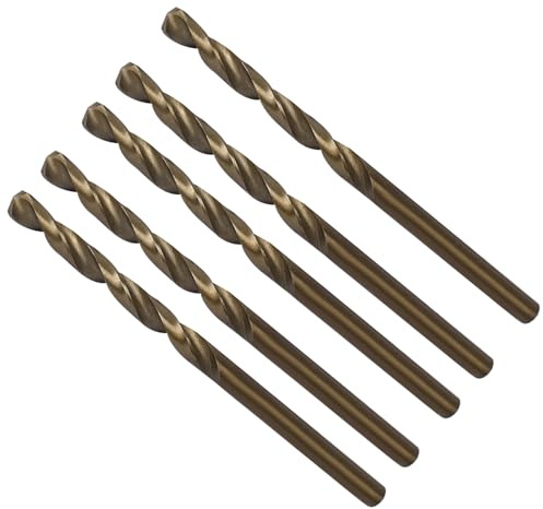CoCud 5 Stück Hochgeschwindigkeitsstahl-Kobalt-Spiralbohrer Länge 60 mm | Durchmesser 3,1 mm, gerade Spiralbohrer, für Metall Holz Kunststoff Aluminium