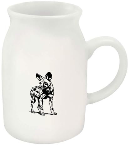 Azeeda 300ml 'African Wild Dog Standing' Ceramic Milk Jug (MJ00015192)