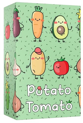 Potato Tomato • Schnelles Kartenspiel für Kinder und Erwachsene • Reisespiel • Gesellschaftsspiel für Familien • Spiel ab 6 Jahren • 2-4 Spieler • 30 Minuten