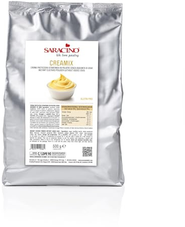 Saracino We Love Pastry - Creamix da 500 g. - Preparato in polvere per la realizzazione di crema a freddo al gusto di Crema Pasticcera