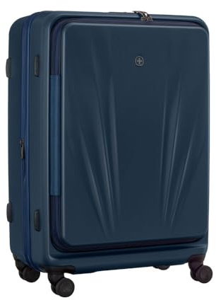 WENGER Skyon L Valigia Rigida con 4 Ruote, Trolley, L, 103 (120) l, Serratura, Uomo Donna, Viaggi Vacanze, Blu