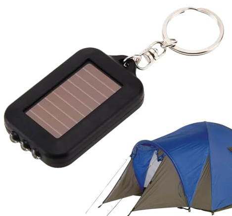 Llavero De Linterna Pequeña - Linterna Llavero LED Portátil | Linterna Llavero LED De Carga Solar | Suministros De Iluminación Al Aire Libre De Bolsillo | Linterna Flash Portátil Con Batería