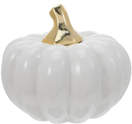Ciieeo Zucca in ceramica Nordic Zucca autunno zucche Halloween Decorazione decorazione Halloween Decorazione di Halloween Zucca Decorazione Piccolo Fai da te di Zucca Bianca