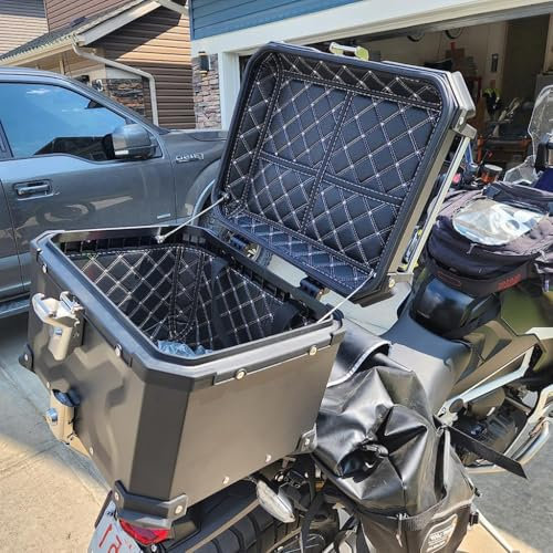 Waterproof Top Box Trunk 28L-100L Motorcycle Case With Security Lock, Replacement Luggage Tour Tail Box (Black, 36L)