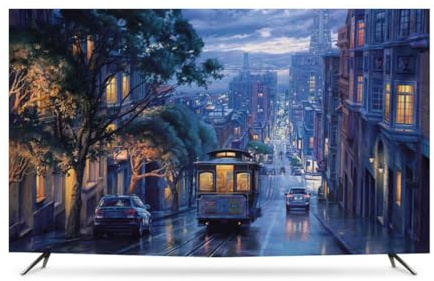 New Household TV Dust Cover Fashion Hanging LCD TV Smart Dust-proof Universal Home Decor(Size:78IN,Color:B)