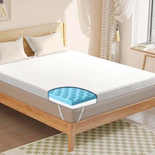 Gel Topper 120x200cm, 7,5cm Höhe Memory Foam Matratzentopper mit Waschbarem Bezug aus Bambusfaser, Zwei Härtegrade H3&H2 Oeko-TEX® Zertifiziert Matratze Topper mit Anti-Rutsch-Bändern