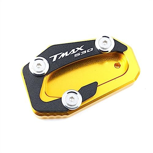 Lange Haltbarkeit Motorradständer Fußvergrößerer Seitenständerverlängerung Mit Logo Für Y&amaha T-MAX TMAX 530 560 SX DX 2017-2022(Gold,3)