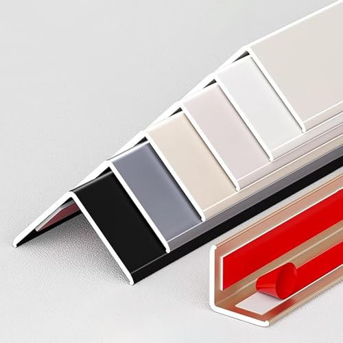 Coayuou Wand-Eckschutzleiste 90cm* 3 Stück Winkelprofil Aluminium Langlebig Selbstklebende Leisten Kantenschutz Leiste Für Ecken In Wohnräumen, Fluren Und Gewerblichen Bereichen(Silber,2 * 2cm)
