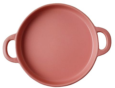 KICHOUSE Lasagnepfanne aus Keramik Emaille Gericht grillschale Backform Grillpfanne aus Keramik Auflaufschale Kochgeschirr backen Quiche-Auflaufform Rosa