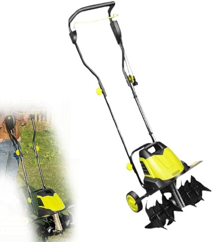 Motozappa elettrica senza fili, potenza 2400 W con 6 lame, design pieghevole per una facile conservazione, ideale per la preparazione del terreno del giardino urbano