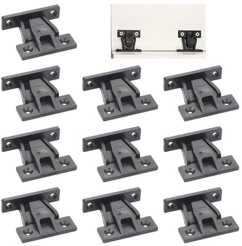 10 Pairs Push in Panel Clips Kitchen Press Fit Plinth Fasteners ABS Quick Push Fittings, Quick Fitting Furniture Panel Board Connector for Kitchen Cabinets Wardrobe Bed Table