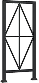 Juego de balaustres de hierro para escalera, barandilla para interiores y exteriores, para decoración de balcón, terraza y ático, 5 estilos disponibles (negro, tamaño: estilo 3)