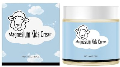 Crema Al Magnesio,Crema Topica Al Magnesio Aiuta I Bambini,Idratante,Sollievo Dallo Stress,Favorisce Un Sonno Migliore,100G