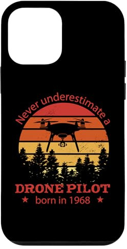 Drones-Pilot born 1968 Birthday Vintage Quadrocopter Drones Case for iPhone 12 mini