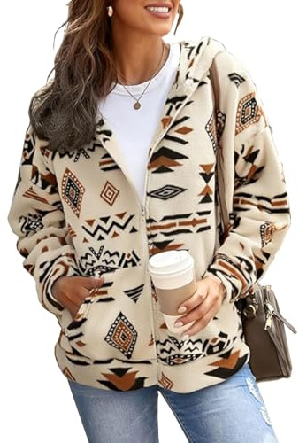 SCHOOLMOON Veste Polaire Femme Avec Capuche Hiver Zippée Manteau Chaud | | Décontracté | Blouson | Mode | Épais | Outerwear | Avce Poche