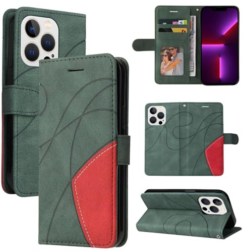 Funda para Motorola Moto E20/E30/E40, Carcasa Tipo Libro de Piel PU con Bloqueo RFID, Soporte, Ranuras para Tarjetas, Protección Completa - Verde
