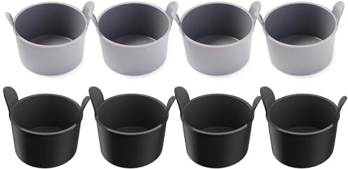 Huevera escalfada – Huevera de silicona 4 piezas | Huevera antiadherente y cajas para gofres | Juego de hueveras cocidas para el desayuno en casa con la freidora