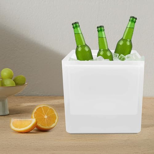 Owneed Eiskübel LED,Ice Bucket 3.5L RGB mit Farbwechsel,Wein- & Sektkühler,Für Partys, Häuser, Bars, Clubs, Themenrestaurants, kann Rotwein, Saft, Bier einfrieren(keine Batterie enthalten)