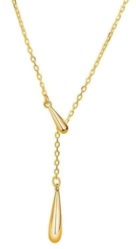 Collar Borla Gota Mujer Francés Minimalista Viento Frío Luz Lujo y Palabra Ajustable