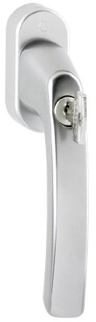 HOPPE Fenstergriff duraplus Luxembourg in Aluminium natur /abschliessbar/ (Secu100® + Secustik®)
