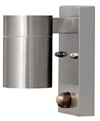 Gnosjö Konstsmide Außenwandleuchte Modena Edelstahl mit Bewegungsmelder, Höhe 14cm